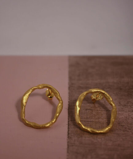 "Uneven small" earrings goldplated