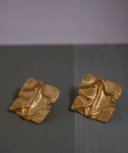 "Wrinkle" earrings goldplated