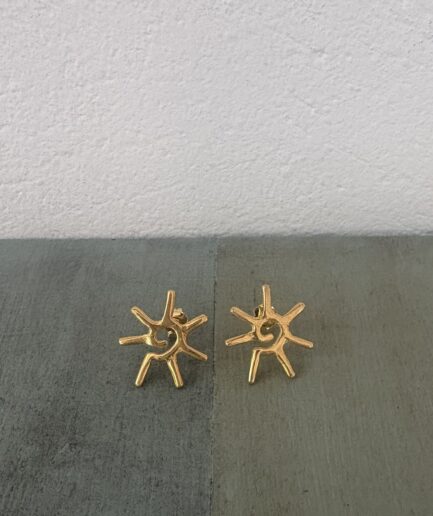 Sun earrings goldplated